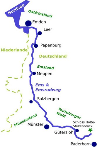 Emsradweg Karte