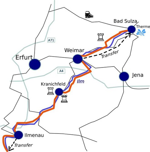 Ilmtalradweg Karte