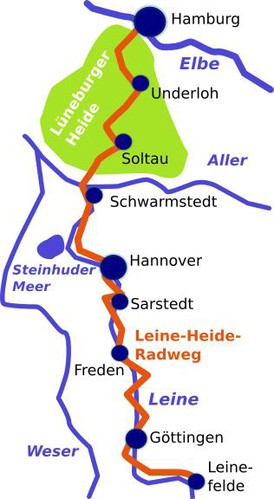 Leineradweg Karte