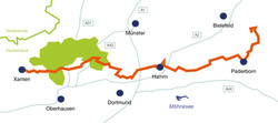 Römer-Lippe-Route Karte